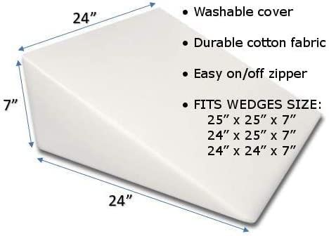 MoonRest- Foam Bed Wedge Pillow with Cover Fully Assembled