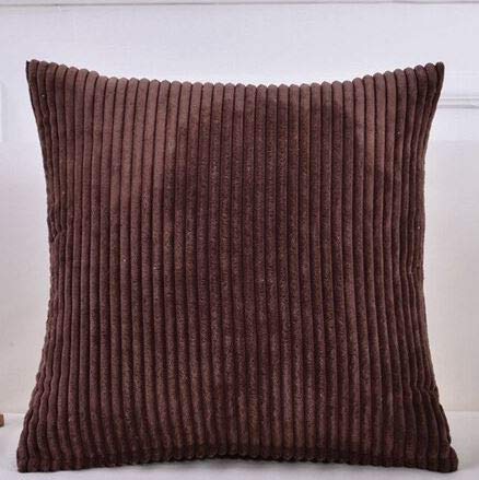 Striped Corduroy Velvet Decorative Pillow Covers - Set of 2 -