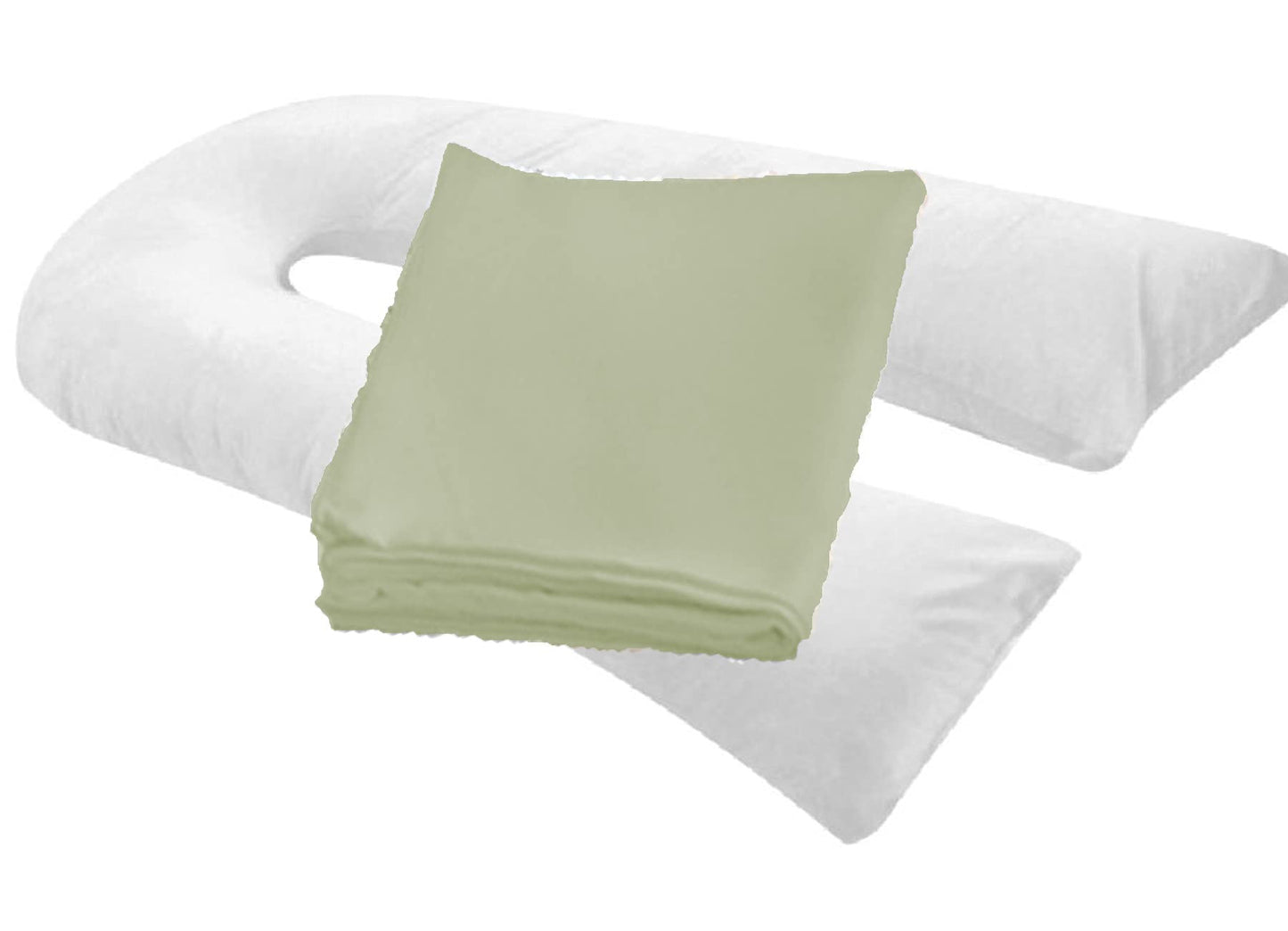 MoonRest Pregnancy Full Body Pillow Cover U-Shaped – Universal Fit U Replacement Cover for Maternity Pillow
