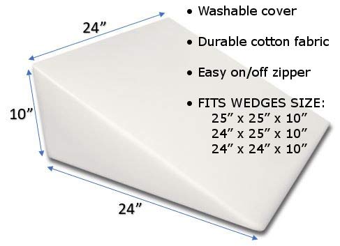 Foam Bed Wedge Replacement Cover - Multiple Sizes