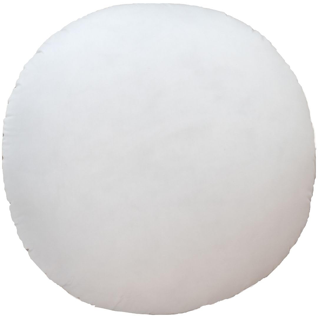 MoonRest Round Pillow Insert Polyester Form Stuffer-%100 Cotton Blend Covering for Sofa Sham, Decorative Pillow, Cushion and Bed