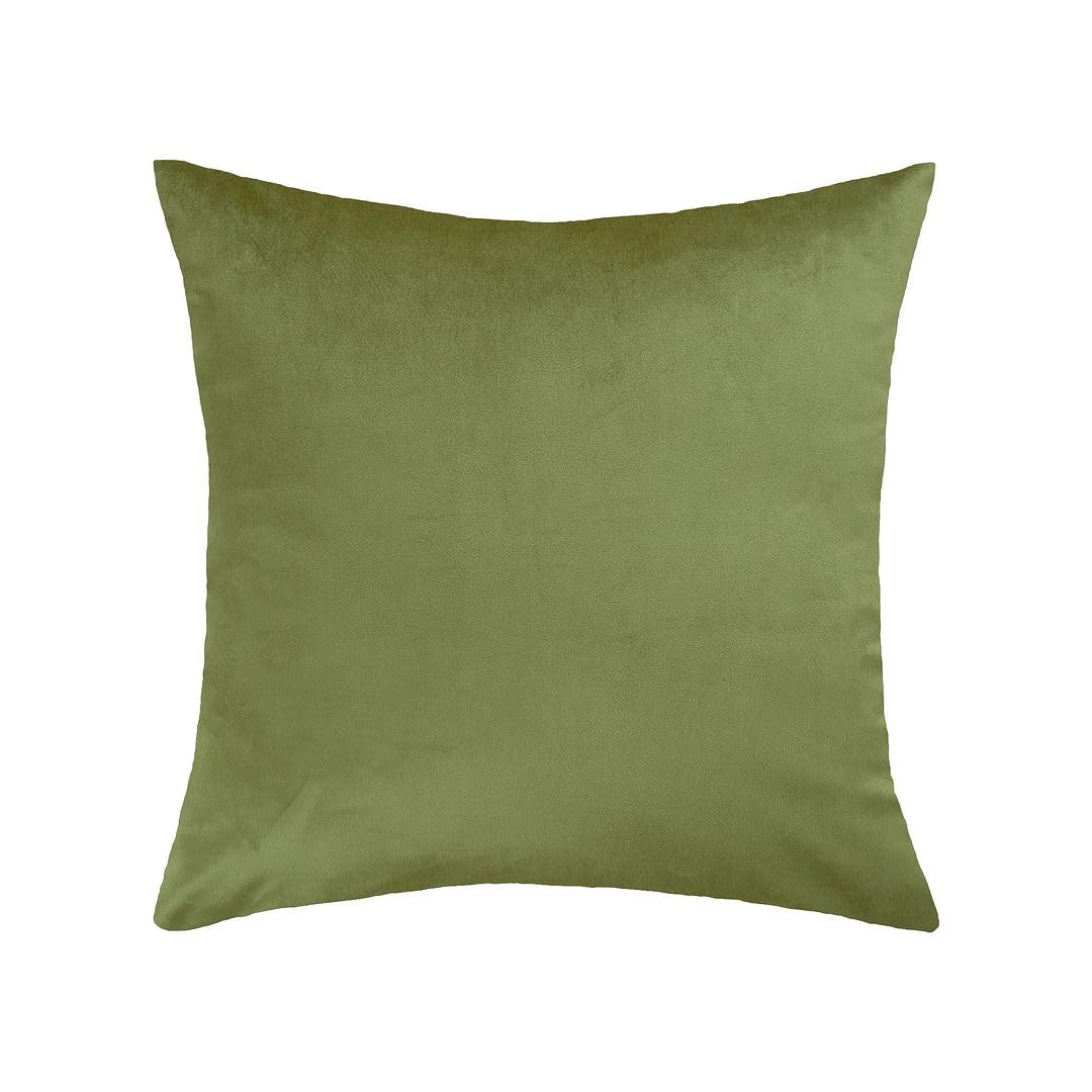 MoonRest - Pack of 2, Velvet Decorative Pillow Cover Set, Cozy Soft with Hidden Zipper Solid Color for Sofa Bedroom Car Couch Throw Pillow