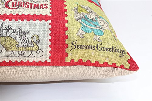 MoonRest Christmas Decorative Throw Pillow Cover Polyester décor Cushion Pillowcase