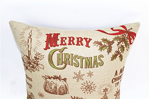 MoonRest Christmas Decorative Throw Pillow Cover Polyester décor Cushion Pillowcase