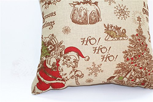 MoonRest Christmas Decorative Throw Pillow Cover Polyester décor Cushion Pillowcase