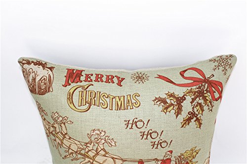 MoonRest Christmas Decorative Throw Pillow Cover Polyester décor Cushion Pillowcase