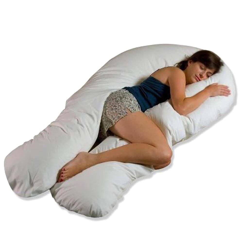 MoonRest Pregnancy Full Body Pillow Cover U-Shaped – Universal Fit U Replacement Cover for Maternity Pillow