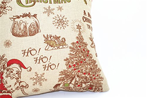 MoonRest Christmas Decorative Throw Pillow Cover Polyester décor Cushion Pillowcase