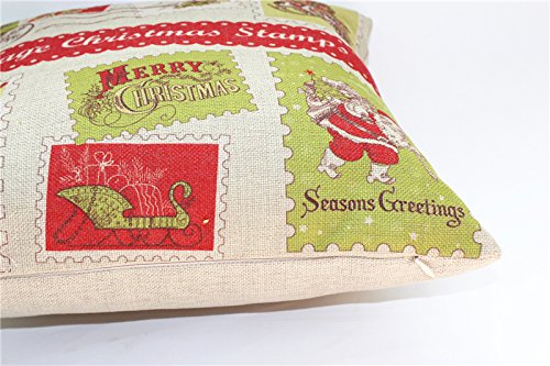 MoonRest Christmas Decorative Throw Pillow Cover Polyester décor Cushion Pillowcase