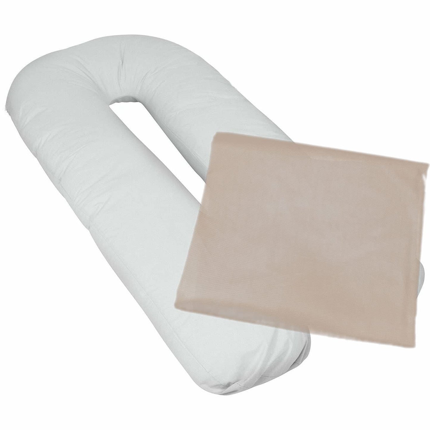 MoonRest Pregnancy Full Body Pillow Cover U-Shaped – Universal Fit U Replacement Cover for Maternity Pillow