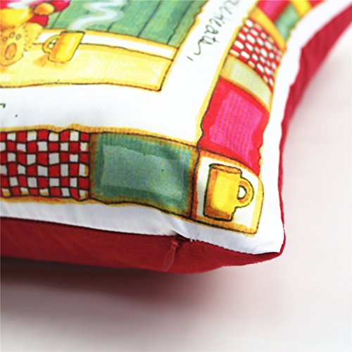 MoonRest Christmas Decorative Throw Pillow Cover Polyester décor Cushion Pillowcase