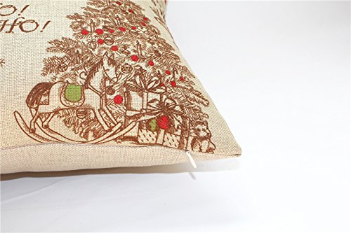 MoonRest Christmas Decorative Throw Pillow Cover Polyester décor Cushion Pillowcase