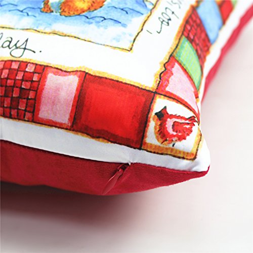 MoonRest Christmas Decorative Throw Pillow Cover Polyester décor Cushion Pillowcase