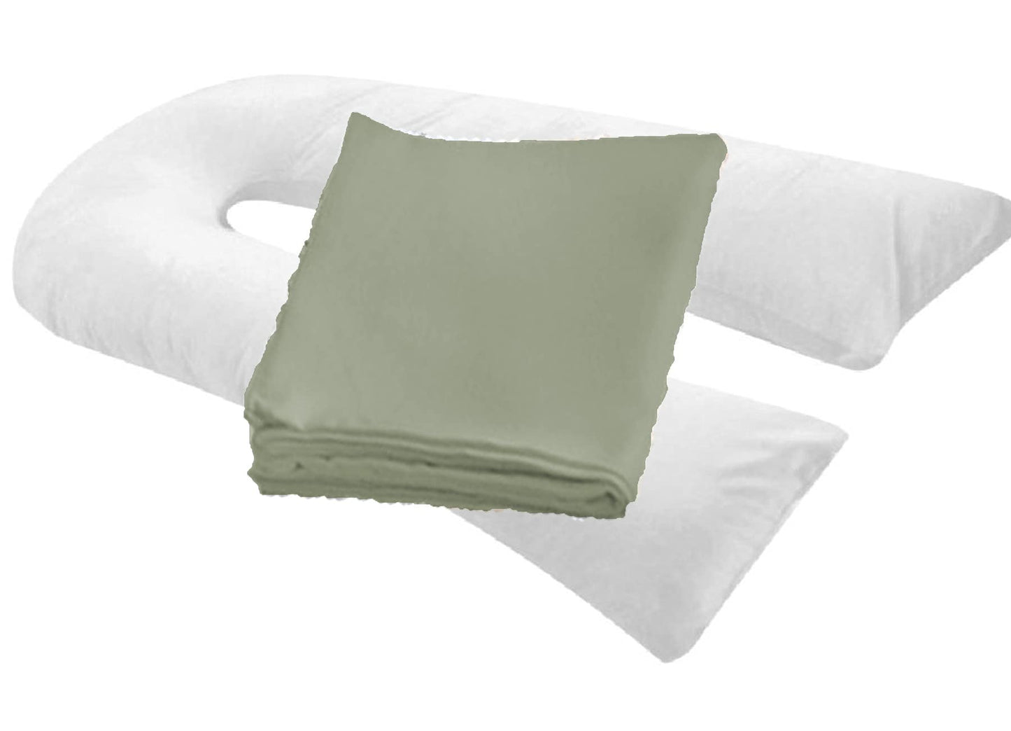 MoonRest Pregnancy Full Body Pillow Cover U-Shaped – Universal Fit U Replacement Cover for Maternity Pillow