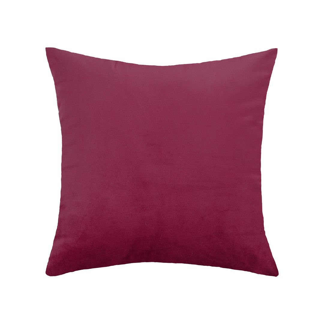 MoonRest - Pack of 2, Velvet Decorative Pillow Cover Set, Cozy Soft with Hidden Zipper Solid Color for Sofa Bedroom Car Couch Throw Pillow