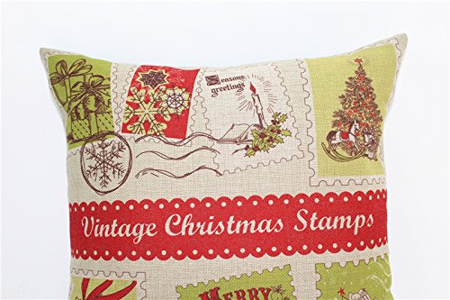 MoonRest Christmas Decorative Throw Pillow Cover Polyester décor Cushion Pillowcase