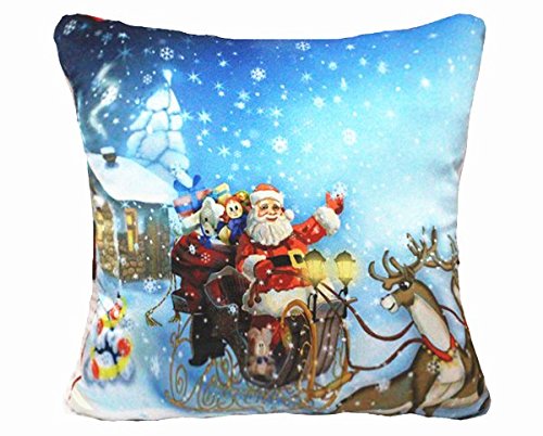 MoonRest Christmas Decorative Throw Pillow Cover Polyester décor Cushion Pillowcase