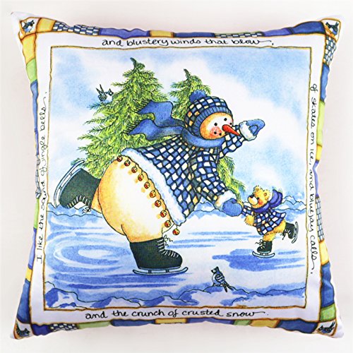 MoonRest Christmas Decorative Throw Pillow Cover Polyester décor Cushion Pillowcase