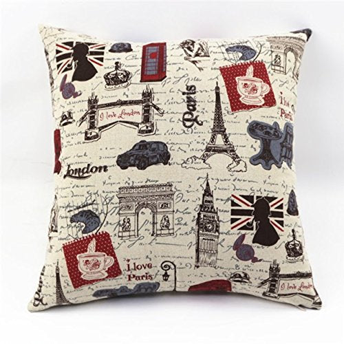 MoonRest Cotton Linen Decorative Throw Pillow Fully Assembled
