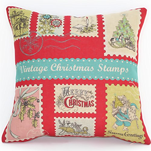 MoonRest Christmas Decorative Throw Pillow Cover Polyester décor Cushion Pillowcase