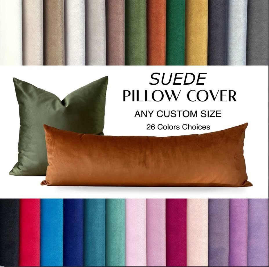 MoonRest Classic Microsuede Body Pillow Pillowcase - Ultra-Soft Plush - Hidden Zipper 20 X 54 Inch