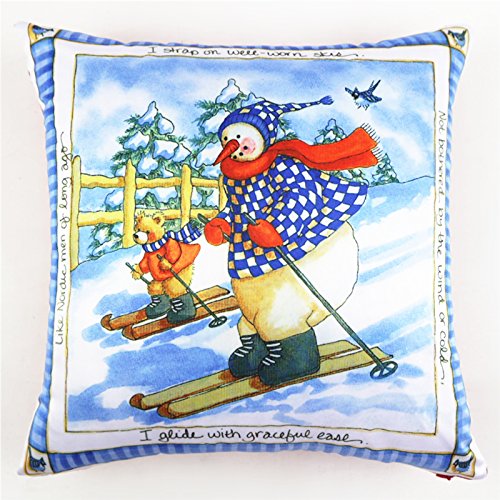 MoonRest Christmas Decorative Throw Pillow Cover Polyester décor Cushion Pillowcase