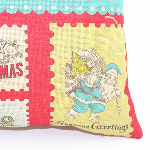 MoonRest Christmas Decorative Throw Pillow Cover Polyester décor Cushion Pillowcase