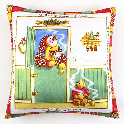 MoonRest Christmas Decorative Throw Pillow Cover Polyester décor Cushion Pillowcase