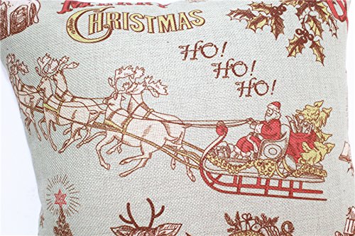 MoonRest Christmas Decorative Throw Pillow Cover Polyester décor Cushion Pillowcase