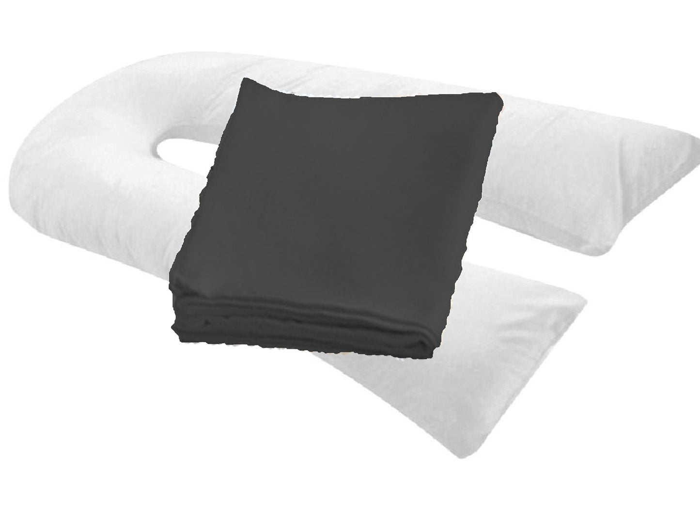 MoonRest Pregnancy Full Body Pillow Cover U-Shaped – Universal Fit U Replacement Cover for Maternity Pillow