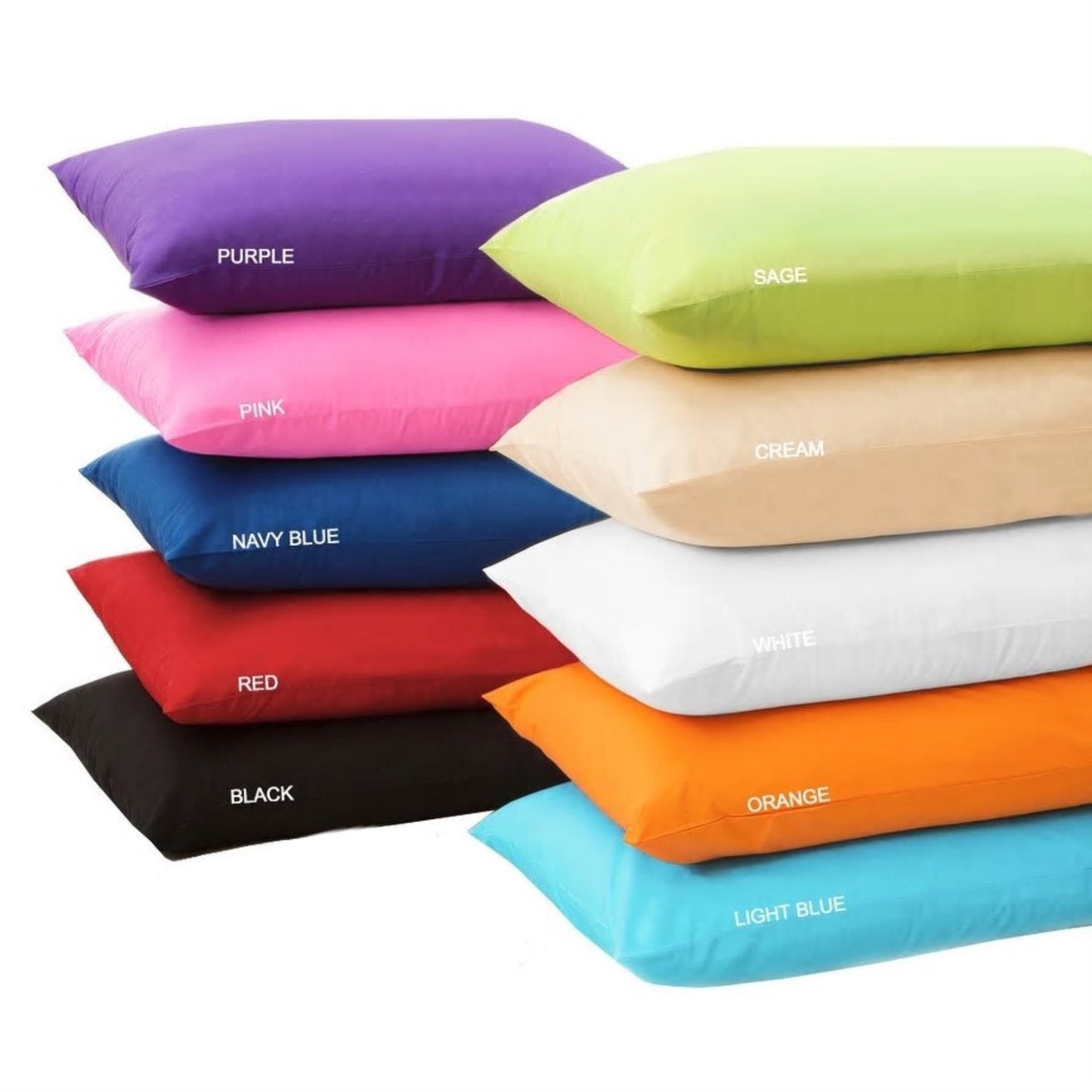 MoonRest Multi Colors - Body Pillow Cover Long Body Pillow Case 100% Cotton with Zipper