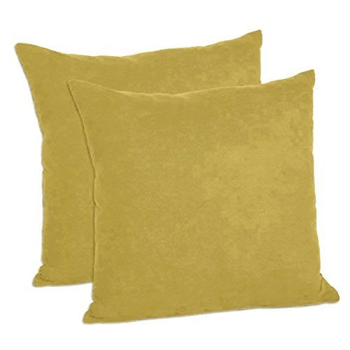 Faux Suede Decorative Pillow Shams Solid Colors (Set of 2)