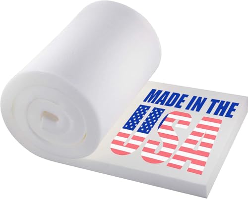 MoonRest Foam 1 “Height x 24" Width x 72" Length (Firm) 2.3 lb 40 ild Upholstery Cushion Made in USA Padding for Chairs, Sofas, Benches, Seat Cushions Medium Density