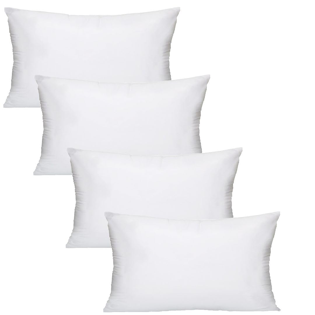 Synthetic Down Pillow Insert, Hypoallergenic Down Alternative Pillow Form Stuffer for Sofa Shams, Decorative Pillow, Cushion and Bed Pillow - All of The Softness of Down Pillows