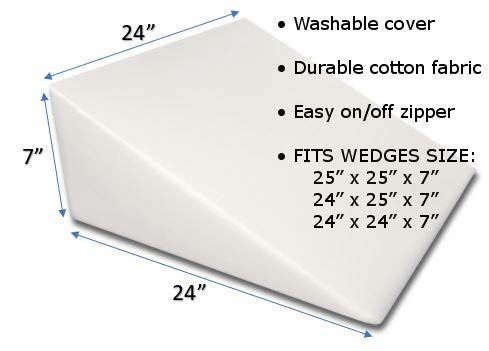 Foam Bed Wedge Replacement Cover - Multiple Sizes