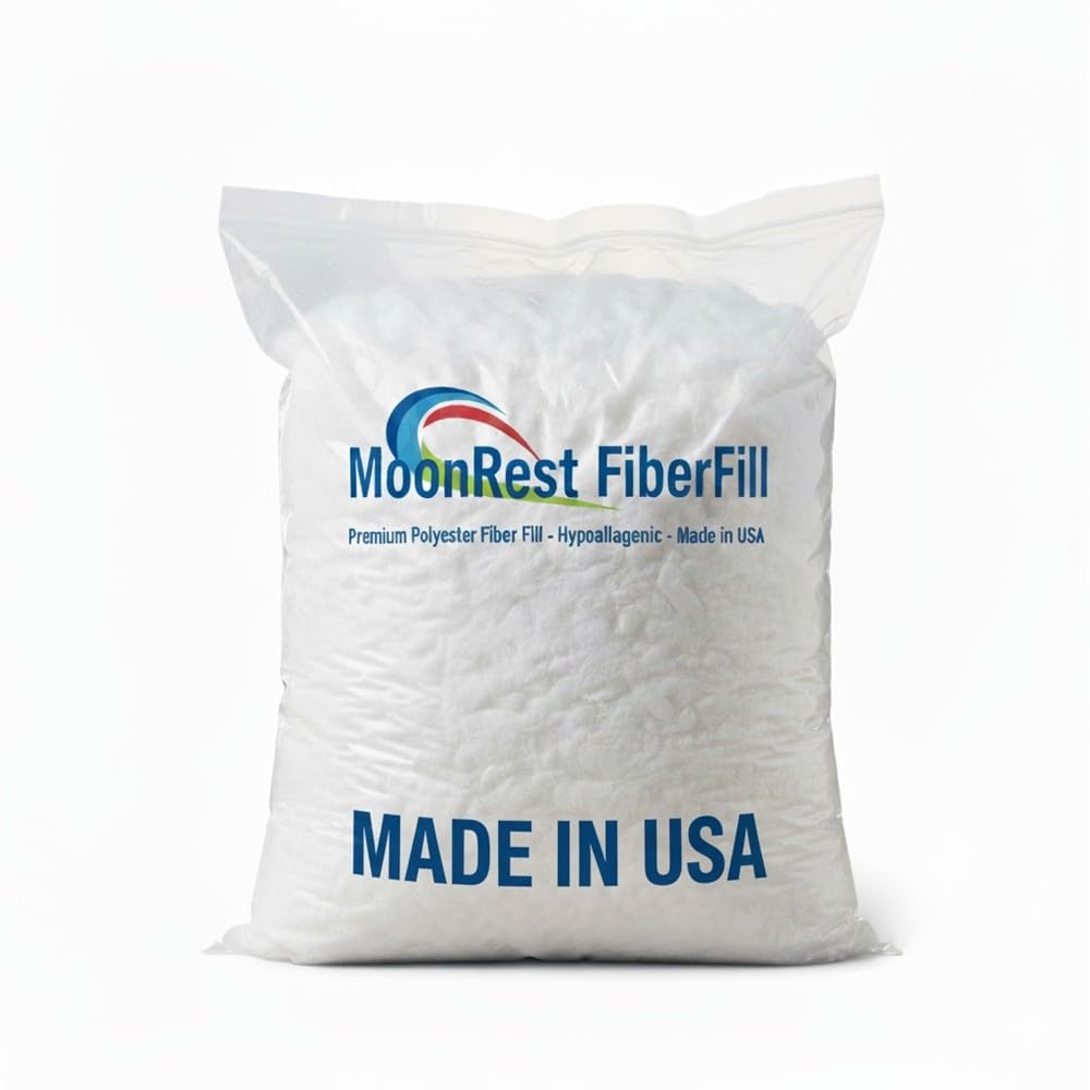MoonRest Polyester Stuffing Fill for Crafts, Premium Poly-Fill Fiber Stuffing – Ideal for Plush Toys, Crafts, Cloud Accents, Decorative Pillows & More – Machine Washable