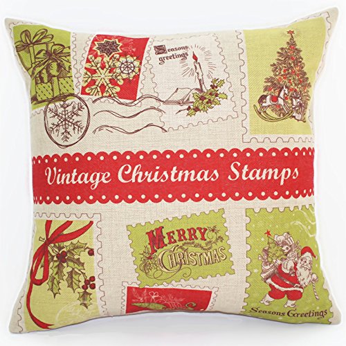 MoonRest Christmas Decorative Throw Pillow Cover Polyester décor Cushion Pillowcase