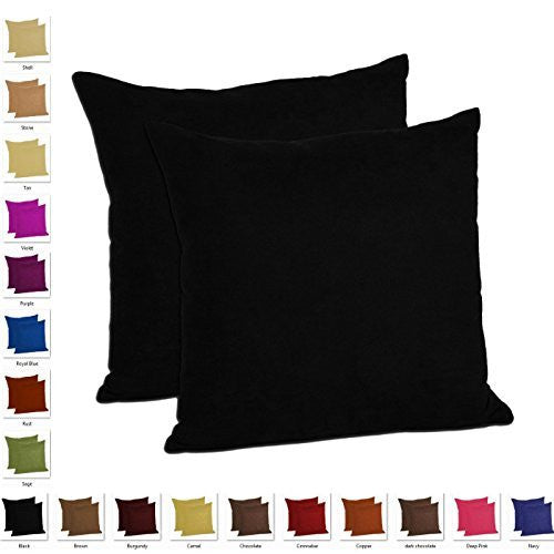 Pack of 2 - Microfiber Decorative Pillow - Multiple Sizes and colors