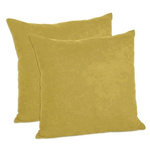 Faux Suede Decorative Pillow Shams Solid Colors (Set of 2)