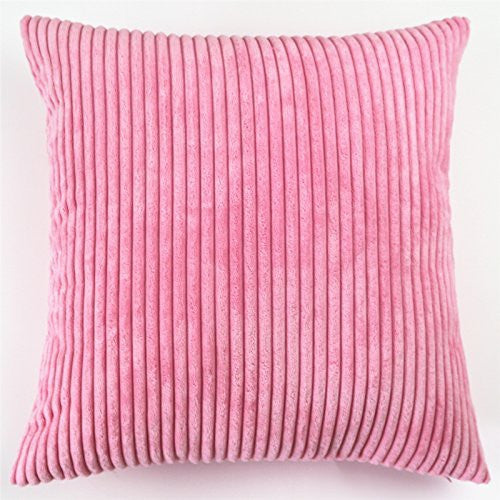 Striped Corduroy Velvet Decorative Pillow Covers - Set of 2 -