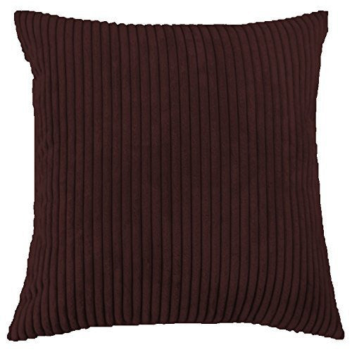 Striped Corduroy Velvet Decorative Pillow Covers - Set of 2 -