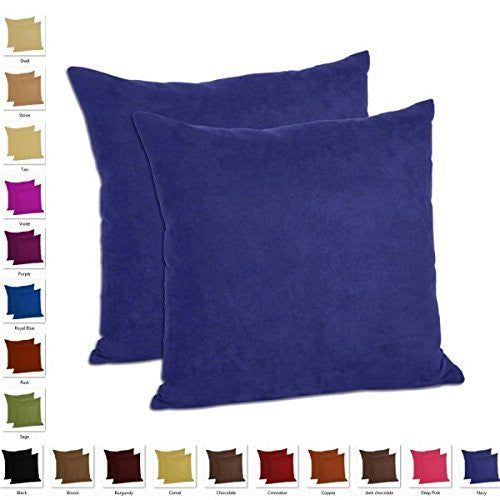 Pack of 2 - Microfiber Decorative Pillow - Multiple Sizes and colors