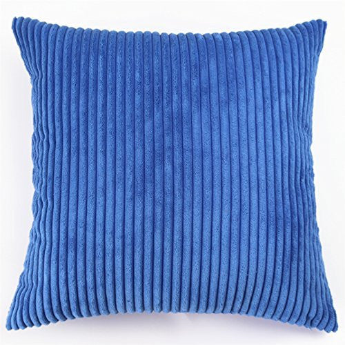 Striped Corduroy Velvet Decorative Pillow Covers - Set of 2 -