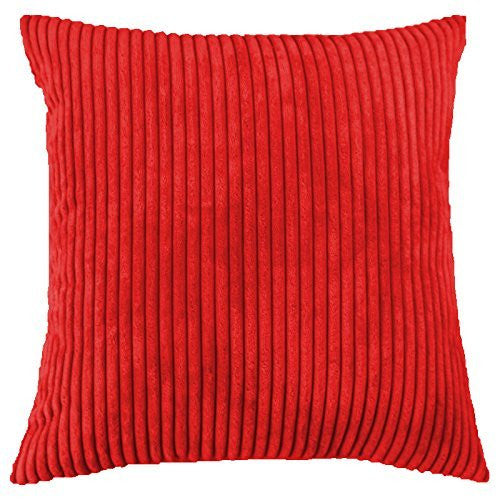 Striped Corduroy Velvet Decorative Pillow Covers - Set of 2 -