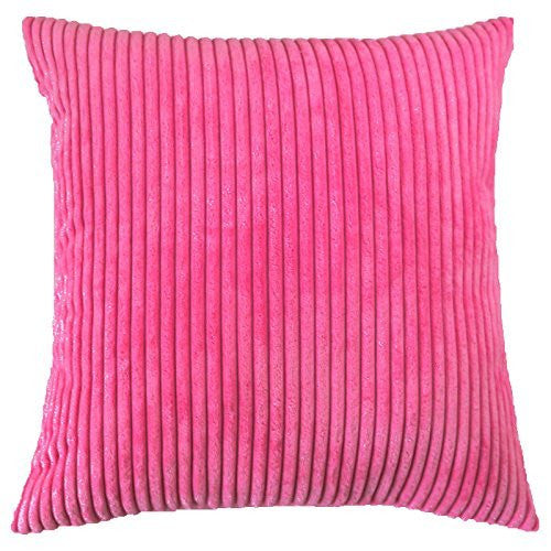 Striped Corduroy Velvet Decorative Pillow Covers - Set of 2 -