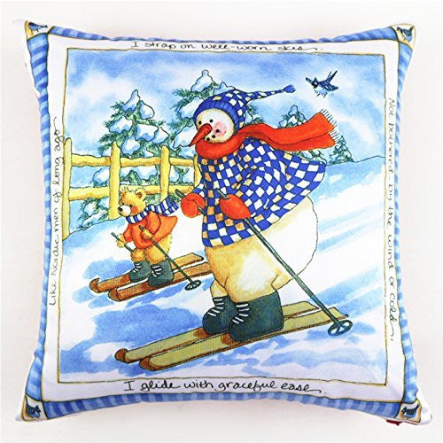 Christmas Cotton Linen Throw Pillow Case Cushion 18 x 18 inch (45x45 cm)