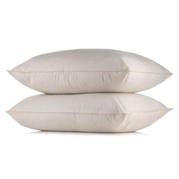 Organic bed Pillow, Natural Fabric - Hypoallergenic Down-Like Fill - Standard Pillow